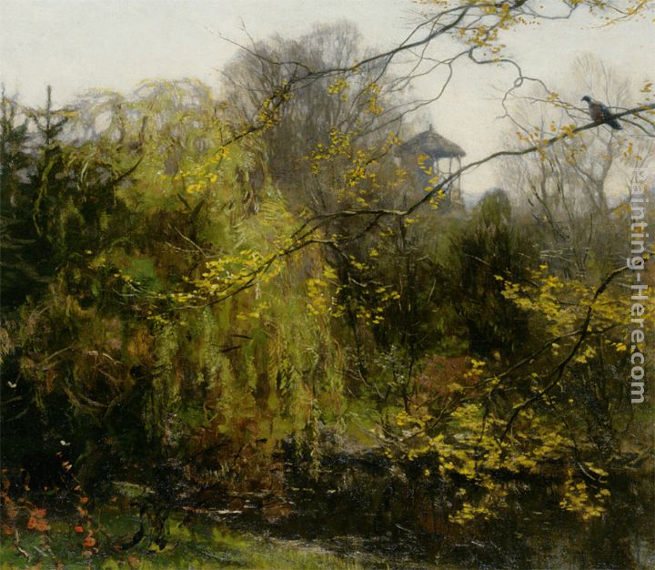 A view of a park painting - Willem Bastiaan Tholen A view of a park art painting